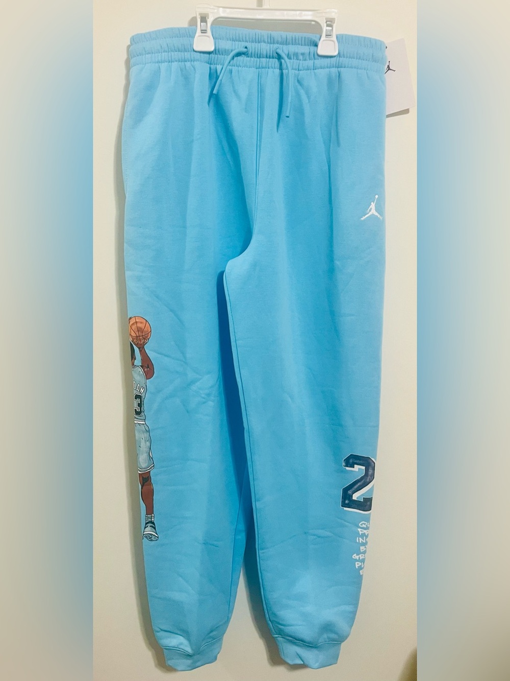 Jordan Kids Blue Basketball Graphic Sweatpants